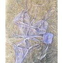 Body Lingerie Sexy em Renda Feminina – Com Algema e Tira no Pescoço