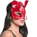 Máscara Sensual Formato de Gato em Couro