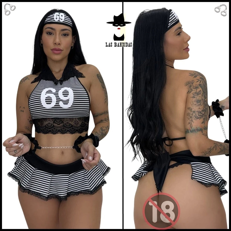 Fantasia Bandida Sexy – Presidiária com Algema