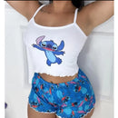 Baby Doll Feminino Verão Stitch – Pijama Curto Roupa de Dormir